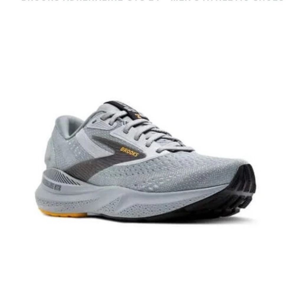 Brooks Adrenaline GTS 24 Mens Grey Running Shoes Low Top Sneakers Comfy Size 8